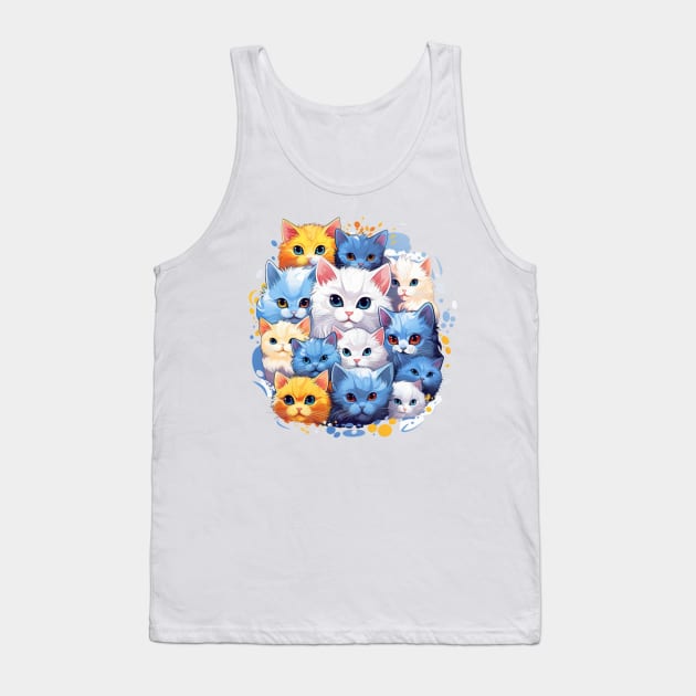 Cats in a Circle Tank Top by emblemat2000@gmail.com